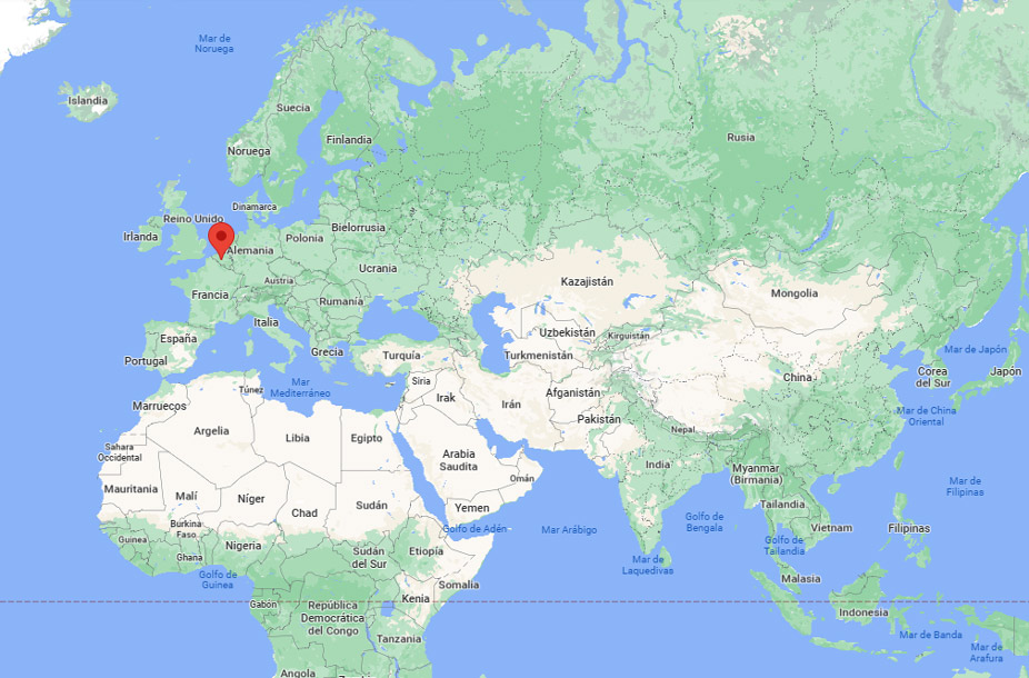 Capital de Bélgica en el mapa