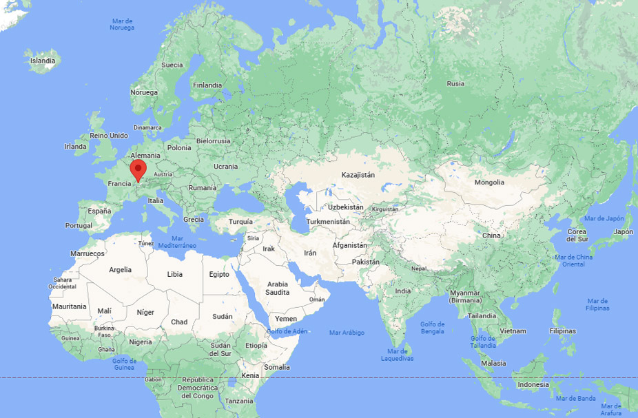 Capital de Suiza en el mapa