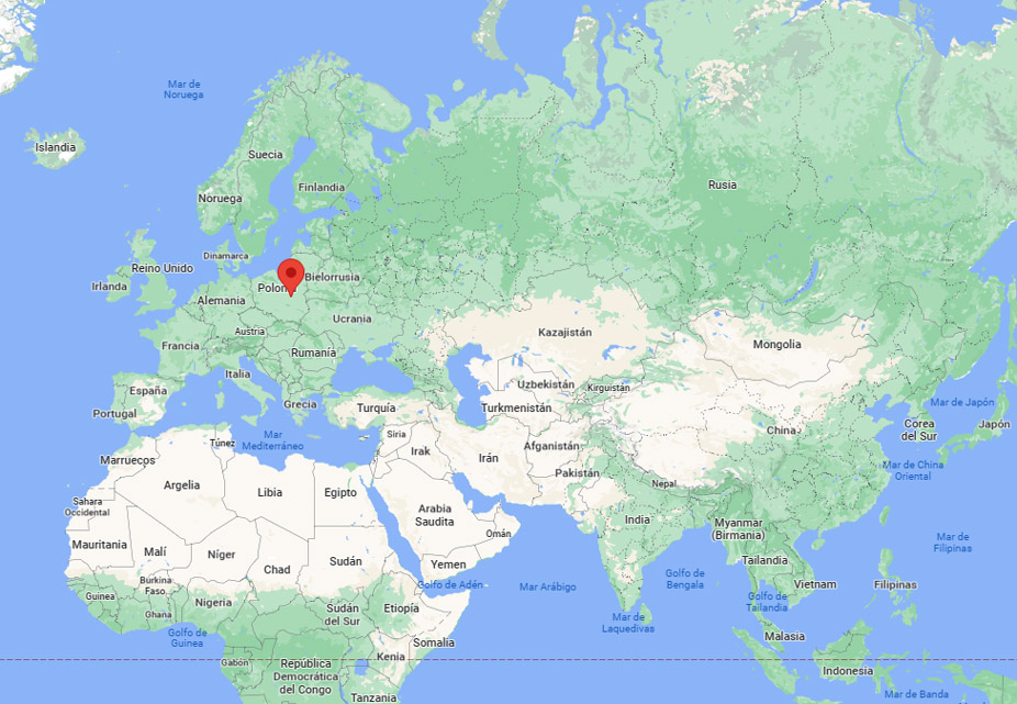 Capital de Polonia el mapa