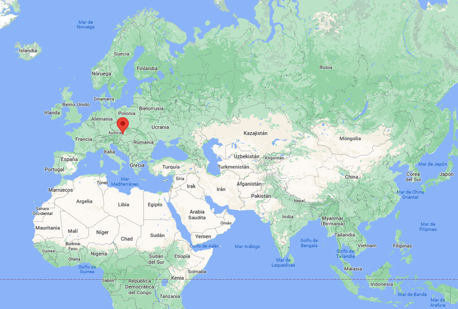 Capital de Eslovaquia en el mapa