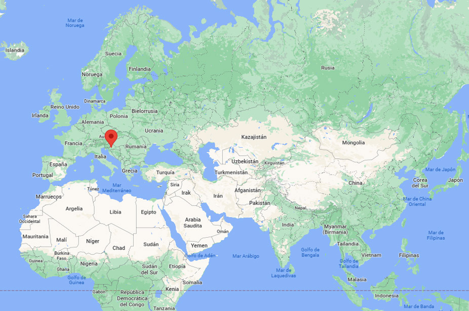 Capital de Croaia en el mapa