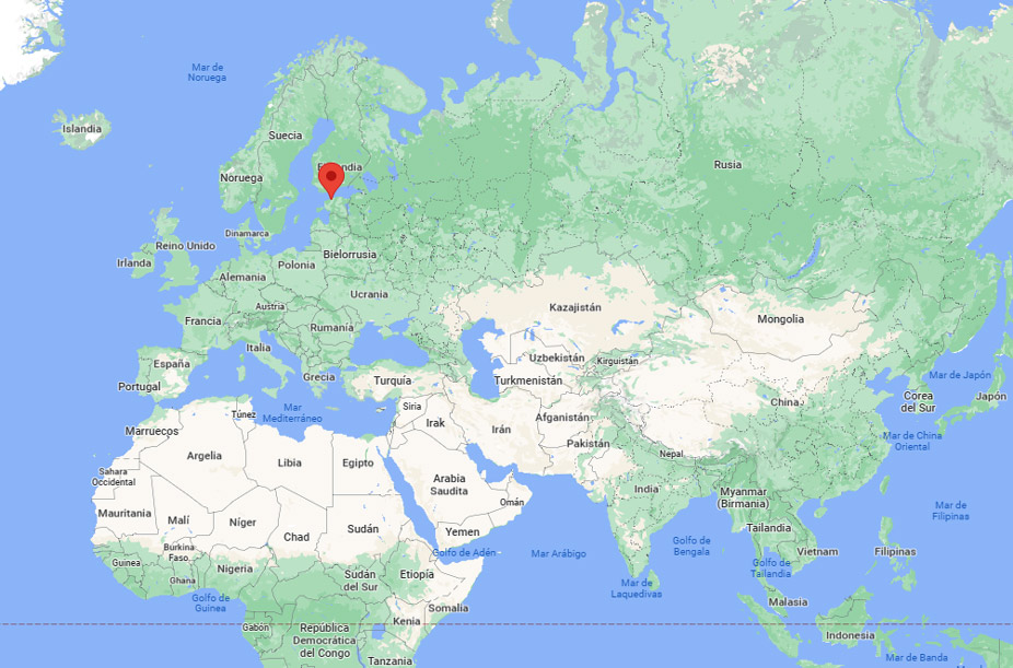 Capital de Estonia en el mapa