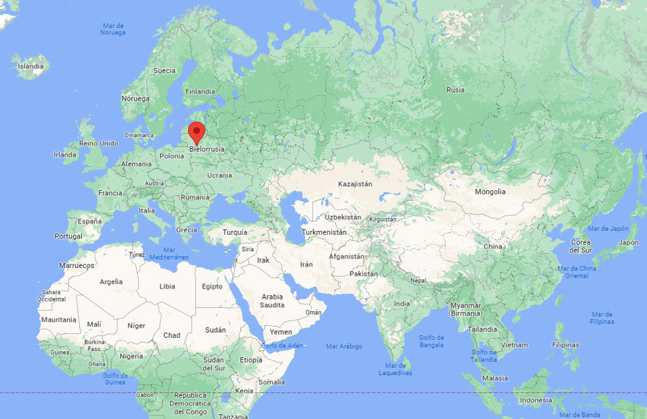 Capital de Lituania el mapa