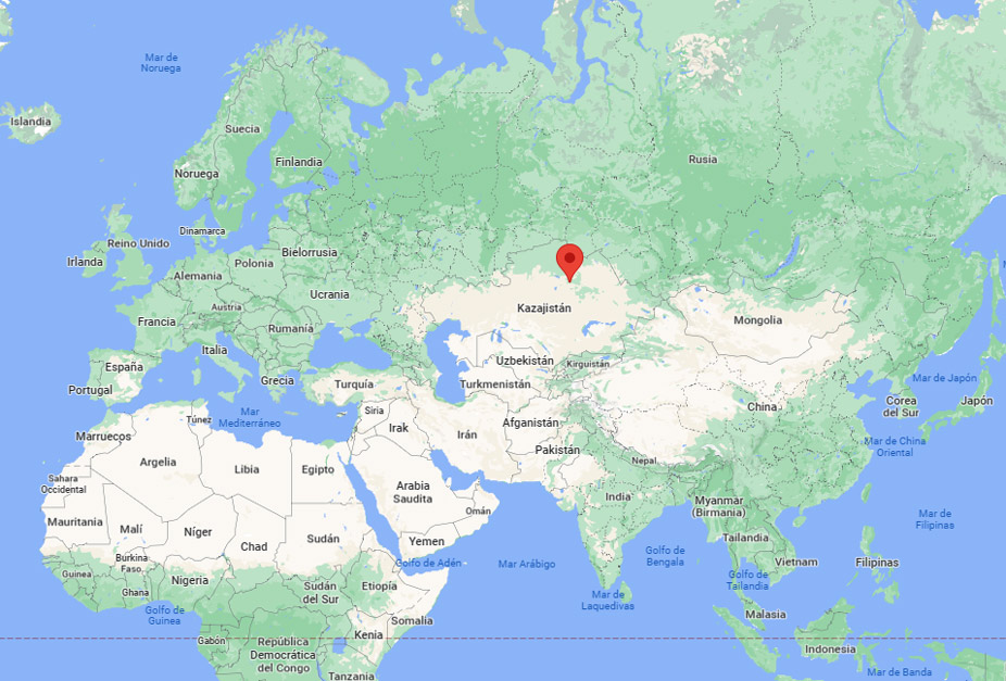 Capital de Kazajistán en el mapa