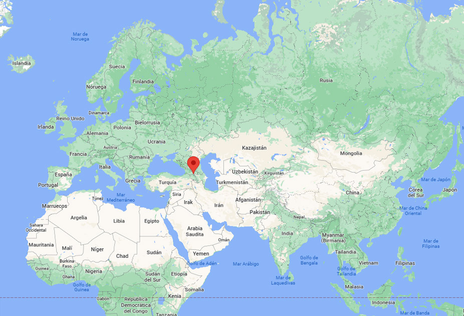 Capital de Georgia en el mapa