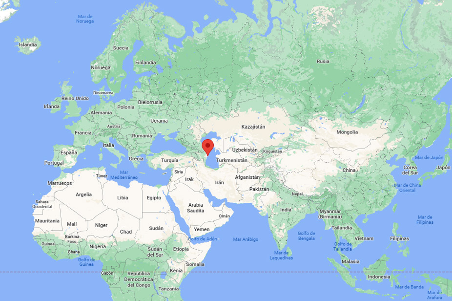 Capital de Azerbaiyán en el mapa