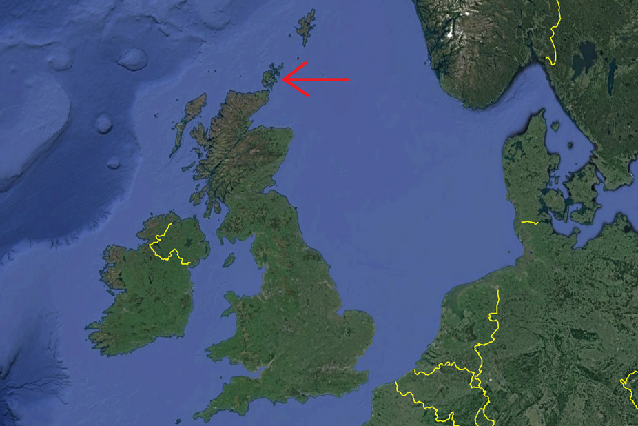 Situación de las islas Orcadas