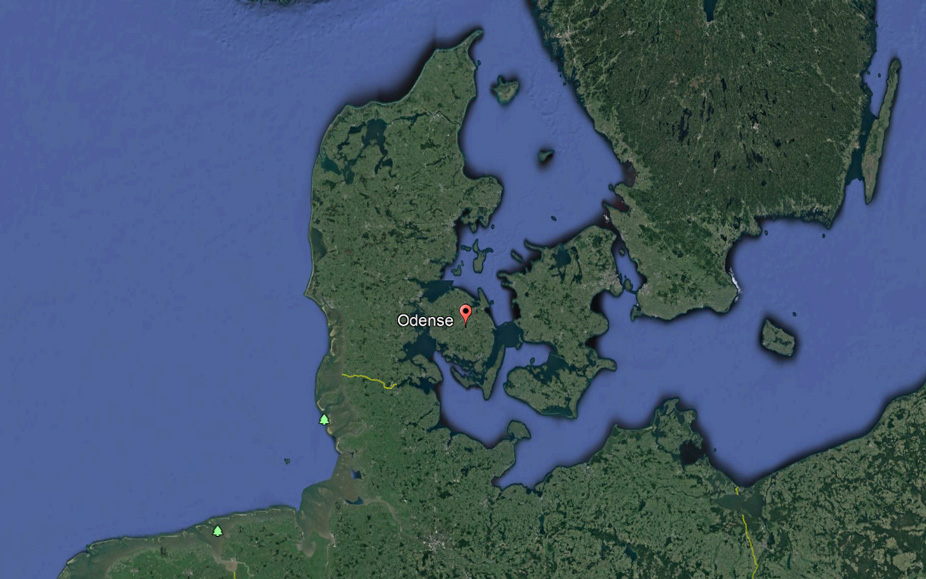 Situación de la ciudad de Odense