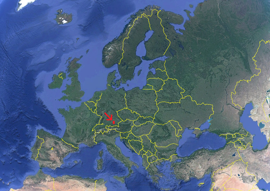 Situación de Múnich en Europa