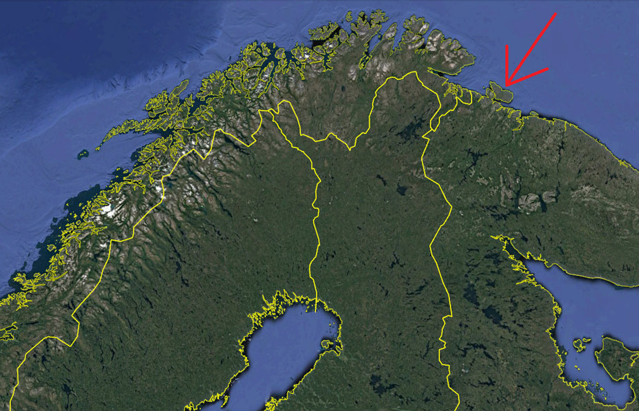 Situación de la península de Ribachi