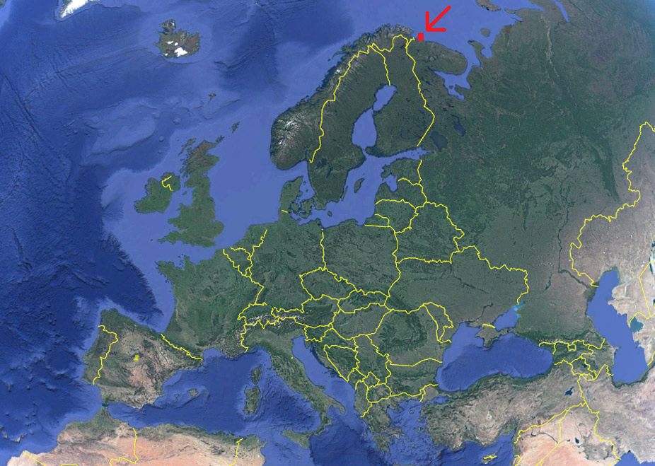 Situación de la península de Ribachi