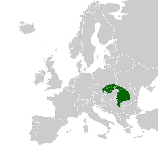 Zona donde se encuentran los Cárpatos