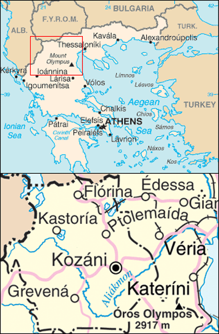 PPor dónde discurre el Haliacmón