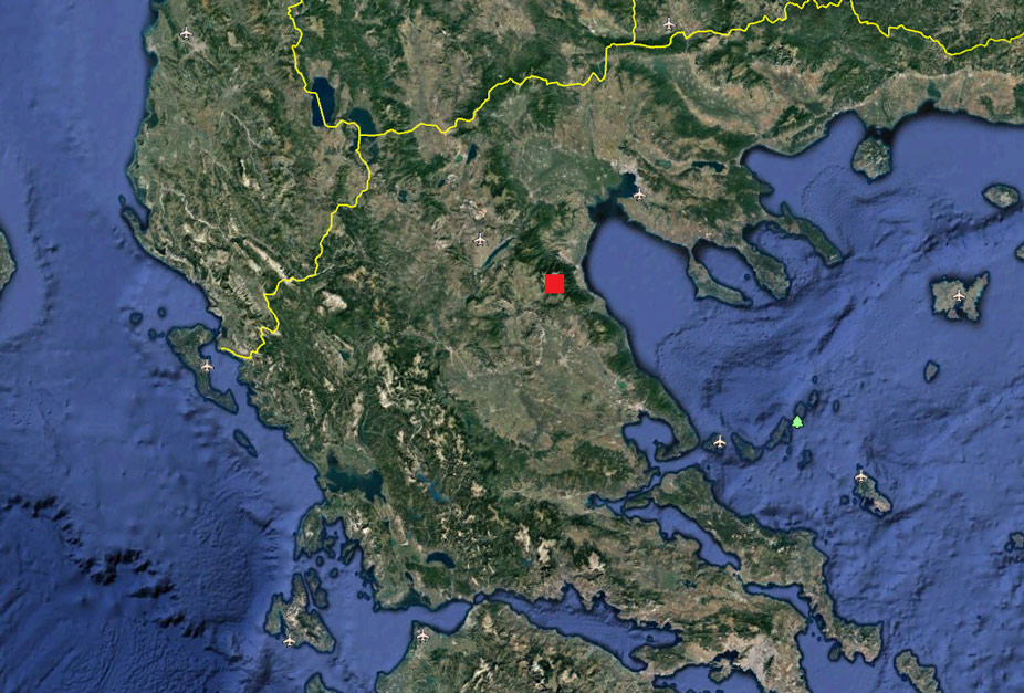 Situación de la montaña Olimpo