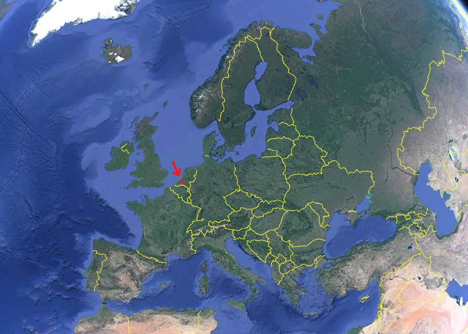 Situación de la ciudad de Róterdam