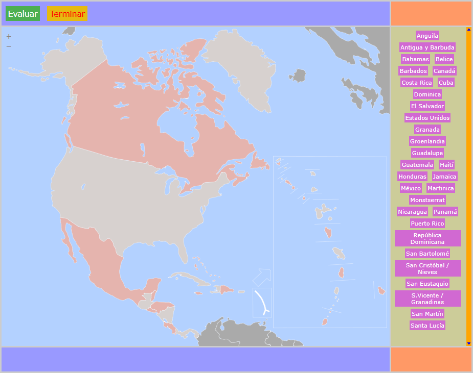 Mapa de América del Norte