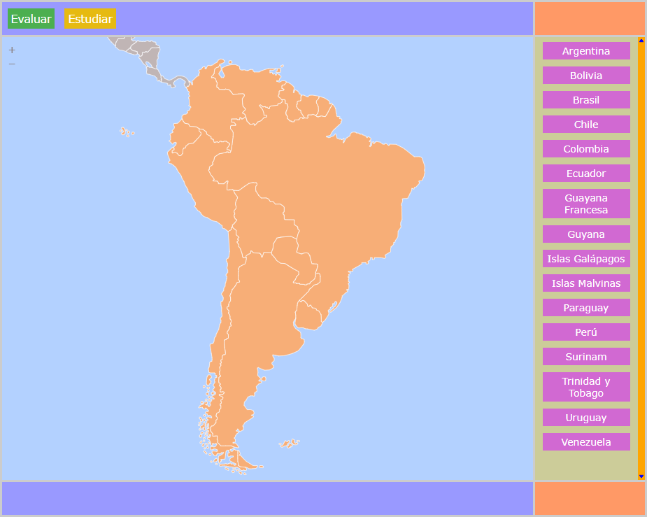 Mapa de América del Sur