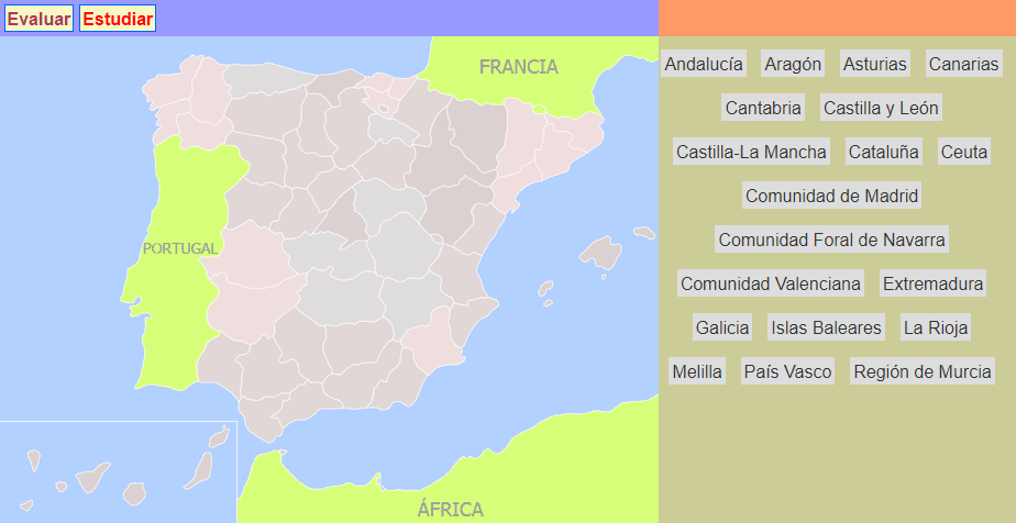Mapa de las Comunidades Autónomas
