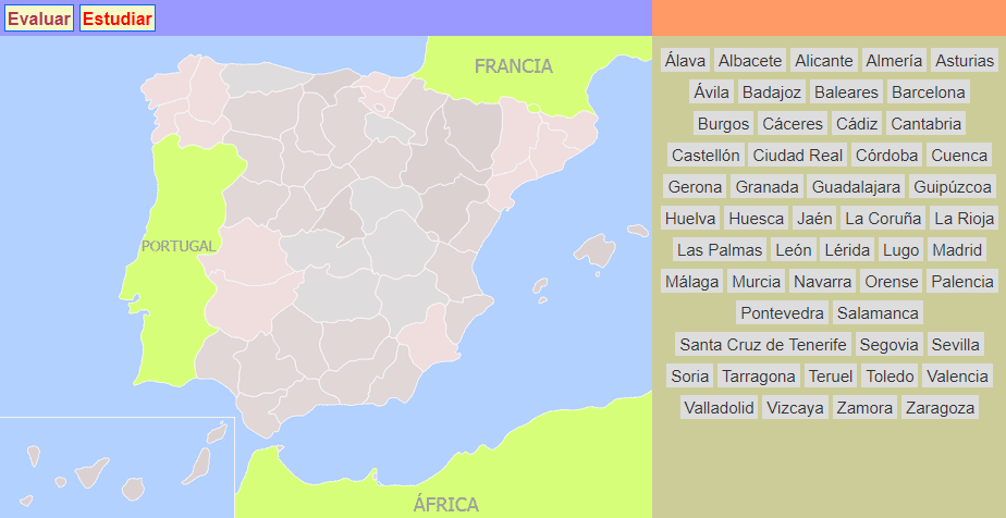 Mapa de las Provincias