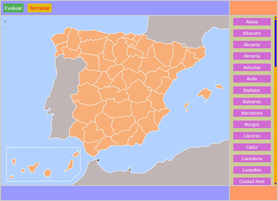 Mapa de las Provincias