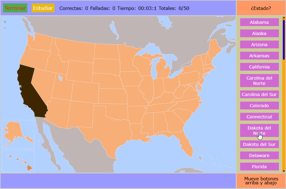 Mapa de Estados Unidos