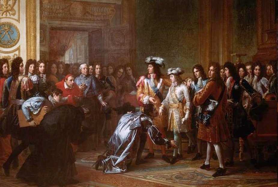 Proclamación de Felipe V como rey de España en el Palacio de Versalles (Francia) el 16 de noviembre de 1700