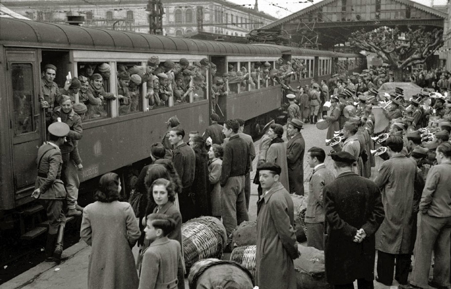 Despedida de los soldados de esta división en San Sebastián
