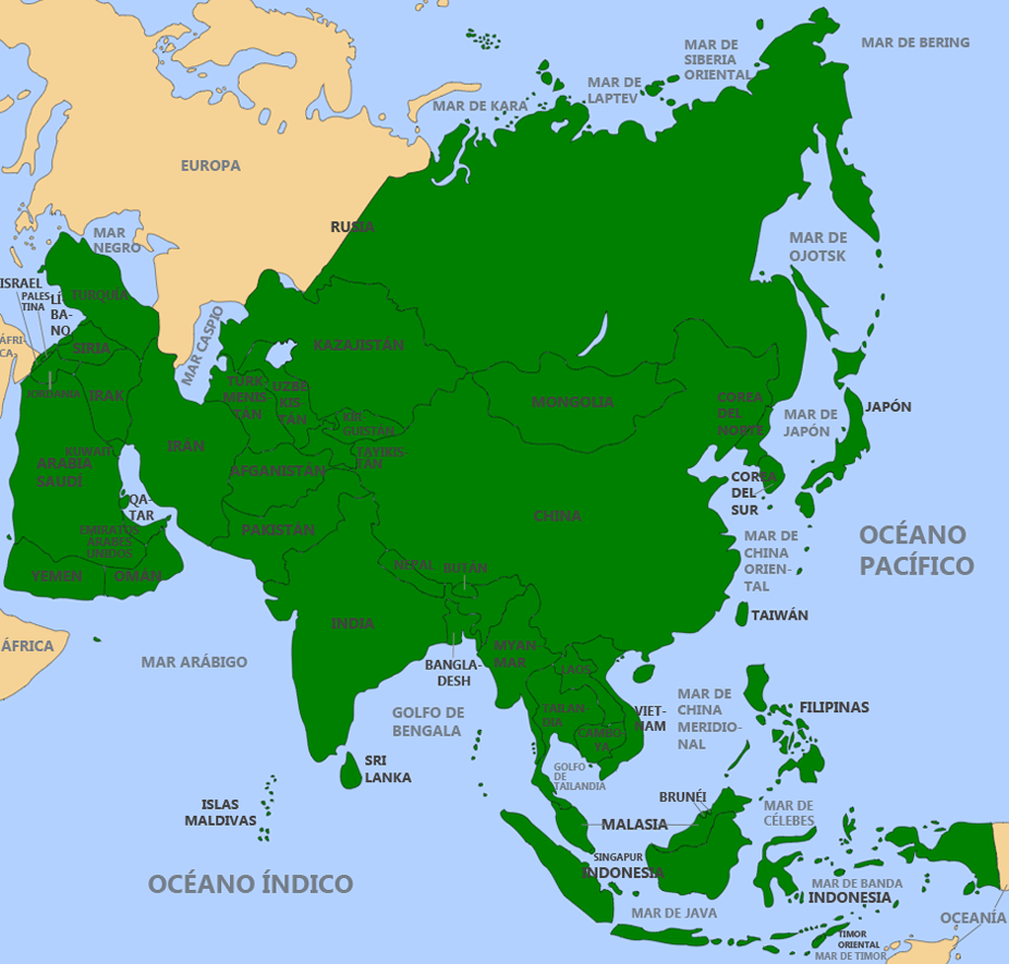 Mapa de Asia