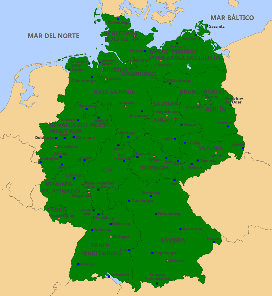 Mapa de Alemania