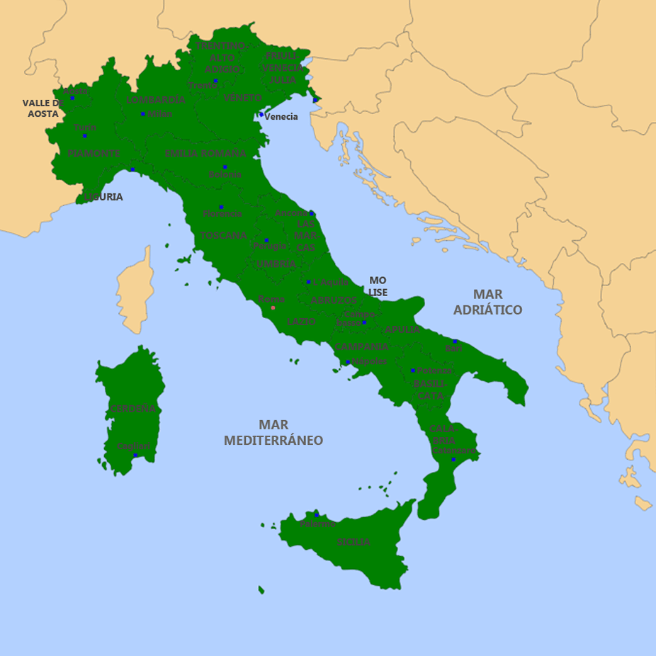Mapa de Italia